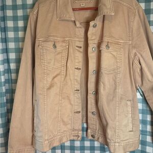 Maurices Plus Size Light Pink Jean Jacket in 2XL
